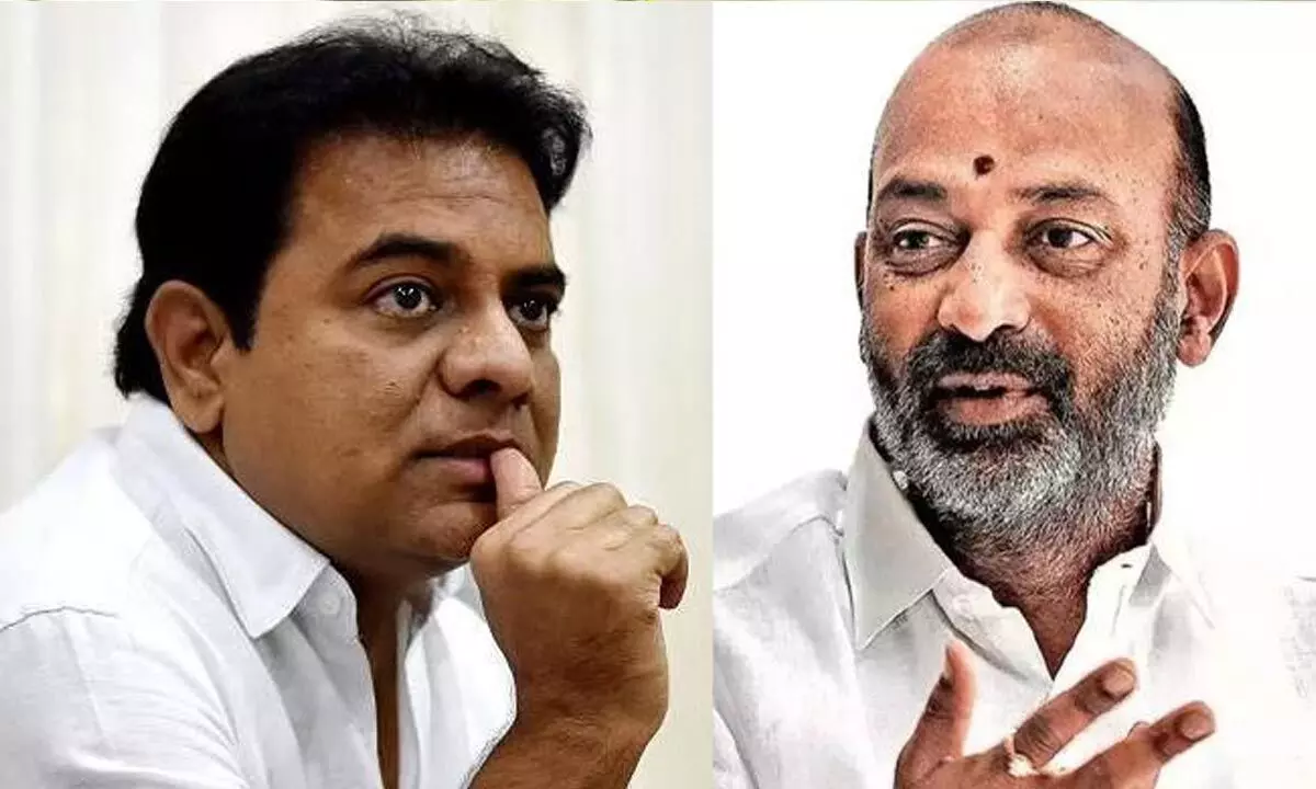 KTR sends legal notices to Bandi Sanjay and Dharmapuri Arvind