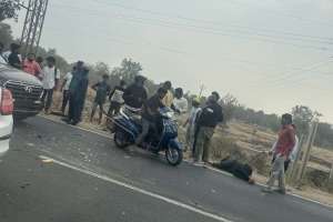 Major Accident at Moinabad Near Taj Dhaba Leaves Motorcyclist Critically Injured