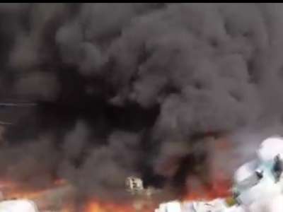 Major Fire Engulfs Plastic Recycling Unit Near Kismatpur Bridge in Hyderabad