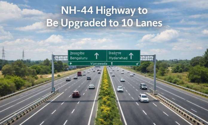 NH-44 Hyderabad–Bengaluru Highway to Be Upgraded to 10 Lanes, Linked with Vijayawada Expressway