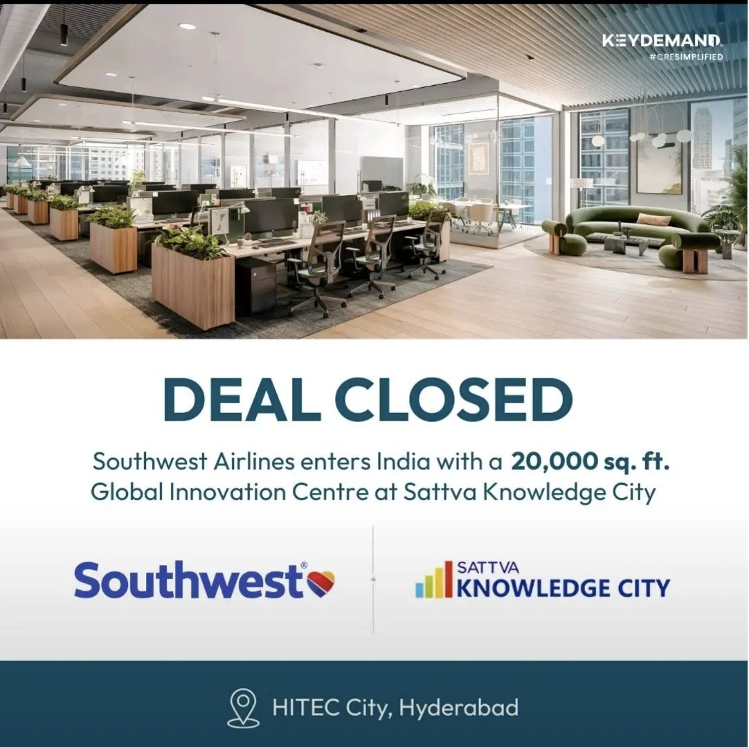 Southwest Airlines to Establish Global Innovation Centre in Hyderabad at Sattva Knowledge City