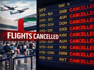 Breaking: Multiple Flights from Hyderabad Cancelled as UAE and Gulf Airspace Closes