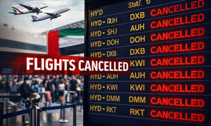 Breaking: Multiple Flights from Hyderabad Cancelled as UAE and Gulf Airspace Closes