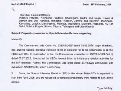 Telangana and Andhra Pradesh to Conduct SIR from April 2026
