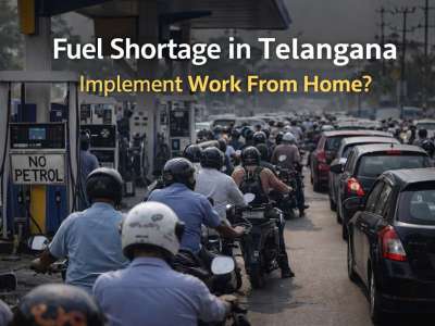 Fuel Shortage in Telangana: Long Queues at Petrol Bunks, Calls Grow for Immediate Work From Home