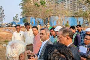 Chief Justice Inspects Site for High Court Judges’ Residential Villas at Rajendranagar