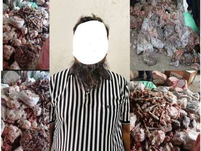 Mangalhat Police Bust Unhygienic Meat Sale Racket, Seize 300 Kg Decomposed Offals