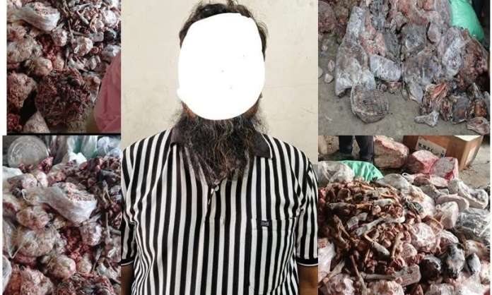 Mangalhat Police Bust Unhygienic Meat Sale Racket, Seize 300 Kg Decomposed Offals