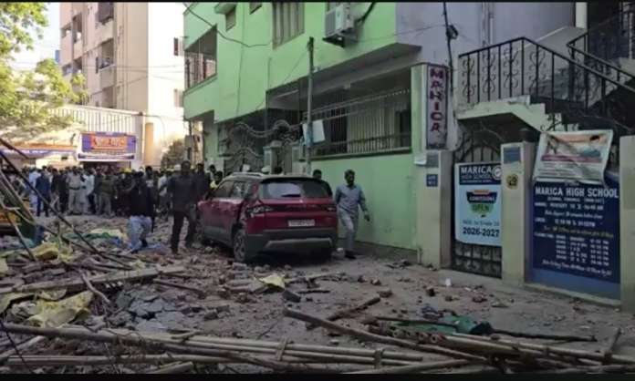 Two Workers Killed, Three Injured in Scaffolding Collapse at Tolichowki Construction Site