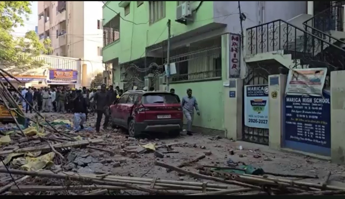 Two Workers Killed, Three Injured in Scaffolding Collapse at Tolichowki Construction Site