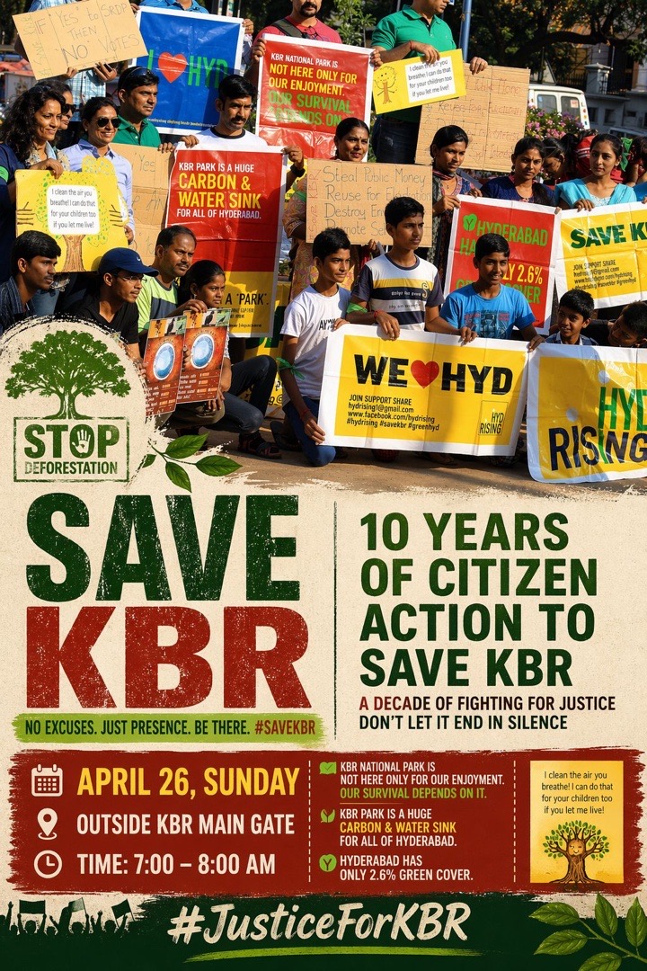 Citizens Protest to Save KBR Park: “We Don’t Want Another Delhi”
