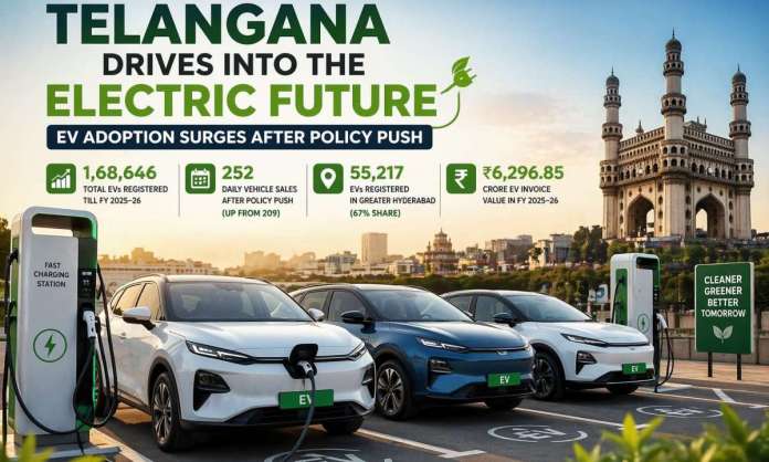 Telangana Sees Sharp Rise in EV Adoption After Policy Push, Hyderabad Leads Growth