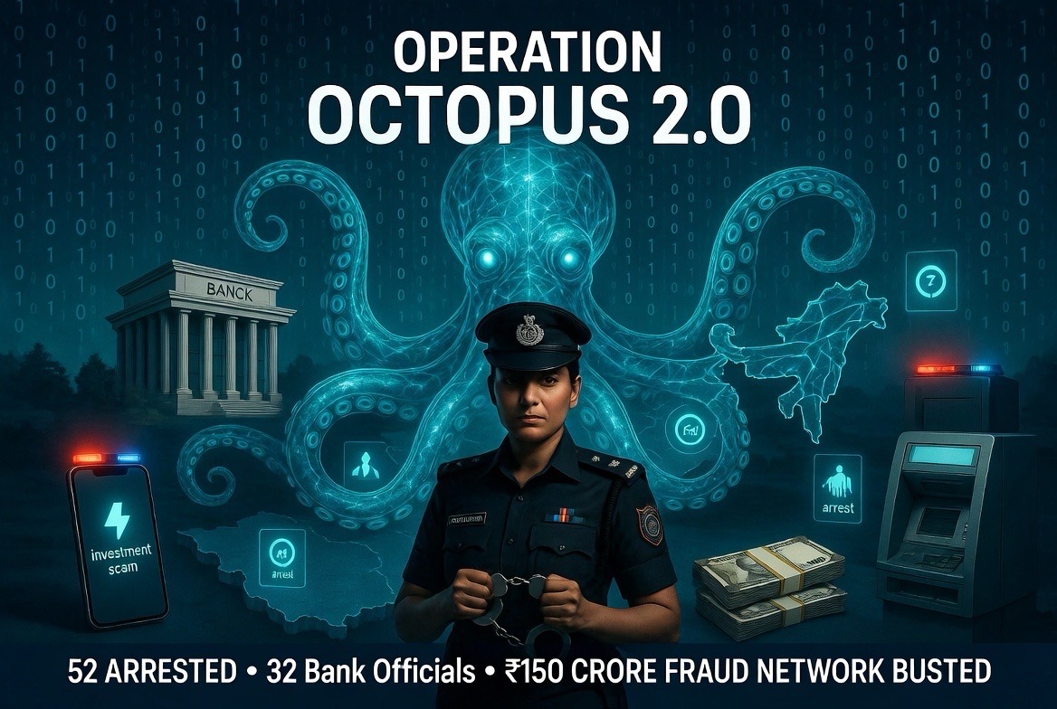Hyderabad Police Bust Massive Cyber Fraud Network in ‘Operation Octopus 2.0’, Arrest 52 Including 32 Bank Officials