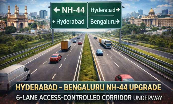 Hyderabad–Bengaluru NH-44 Upgrade: Access-Controlled Highway to Cut Travel Time to 5 Hours