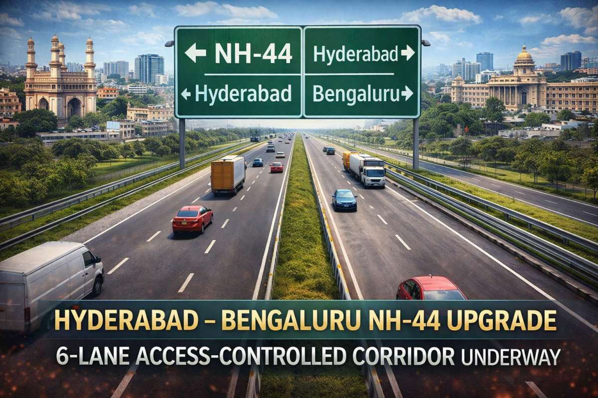 Hyderabad–Bengaluru NH-44 Upgrade: Access-Controlled Highway to Cut Travel Time to 5 Hours