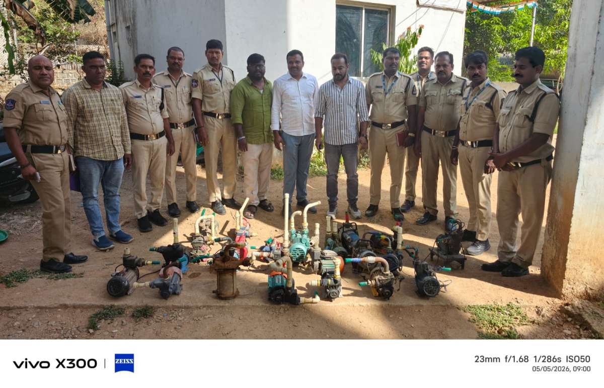 22 Illegal Water Motor Pumps Seized in Kondapur’s Anand Nagar, Prashant Nagar Areas
