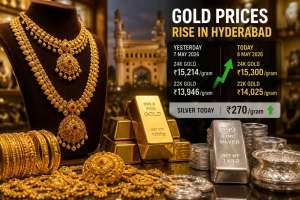 Gold Prices Jump Sharply in Hyderabad Today; Silver Rates Also Surge