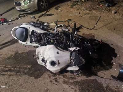 5 Killed as Speeding Bike Crashes into Car in Mahabubnagar
