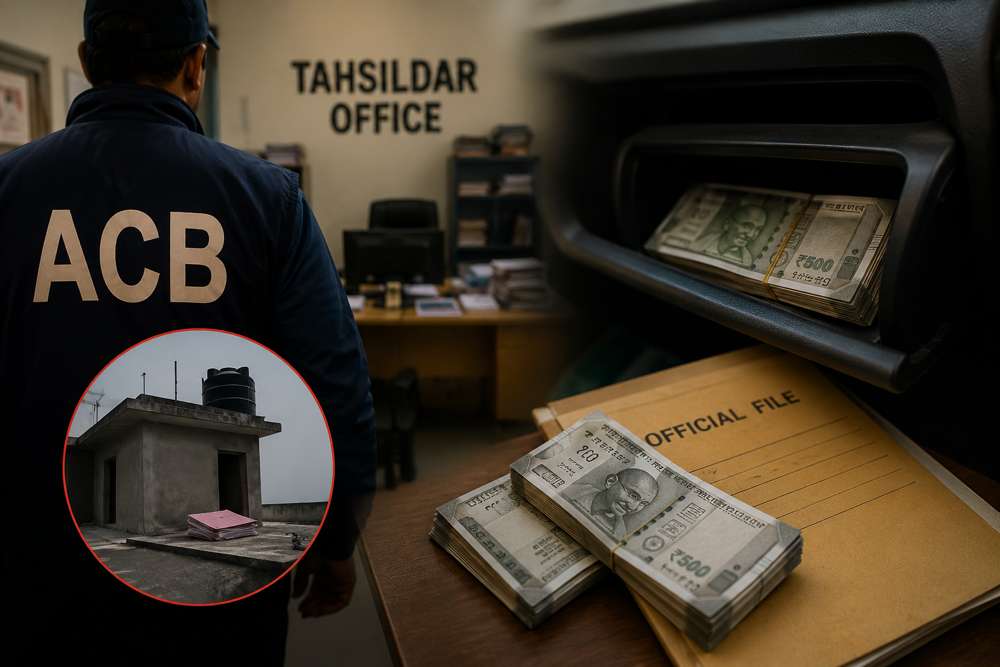 Cash Thrown Away, File Hidden on Toilet Roof: ACB Surprise Raid at Shamshabad Tahsildar Office Exposes Alleged Irregularities
