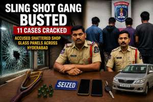 Serial Offenders Arrested for Sling Shot Attacks on Shops Across Hyderabad