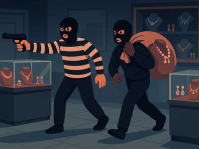 Armed Robbers Loot PMJ Jewels in Karimnagar, 4 Staff Injured in Firing