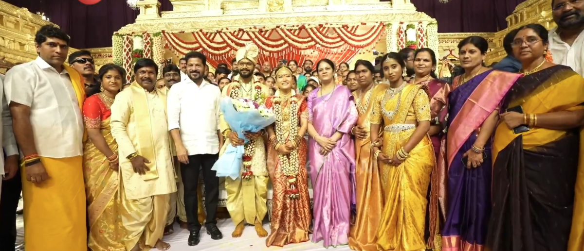 CM Revanth Reddy Attends Congress MLA’s Son’s Wedding in Grand Ceremony