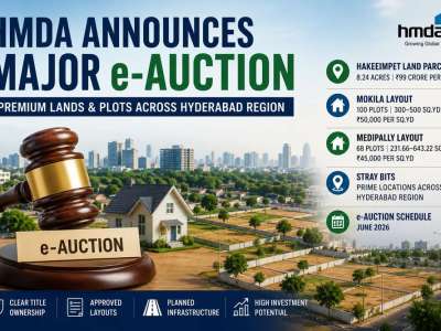 HMDA Announces Major e-Auction of Premium Lands and Plots Across Hyderabad Region