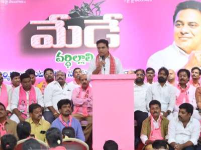 KTR Slams Congress Govt at Labor Day Event, Accuses Revanth of Neglecting Workers