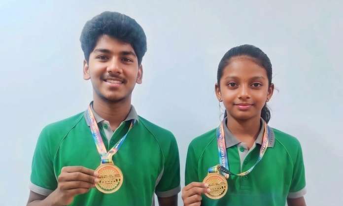 Narayana Schools Students Win Gold, Silver, Bronze in National Skating and MMA Championships
