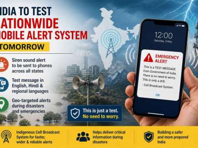 Nationwide Mobile Alert Test Tomorrow: Govt to Send Emergency Siren Messages Across India