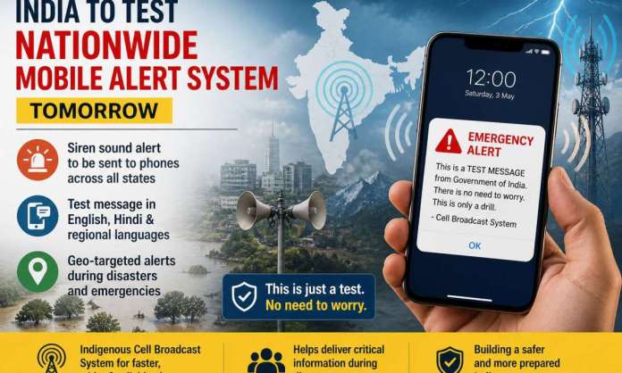 Nationwide Mobile Alert Test Tomorrow: Govt to Send Emergency Siren Messages Across India