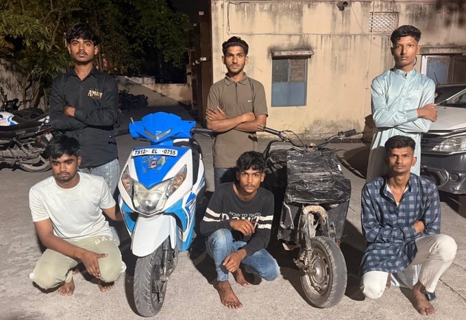 Six Youngsters Arrested for Dangerous Bike Stunts on Attapur Roads in Hyderabad