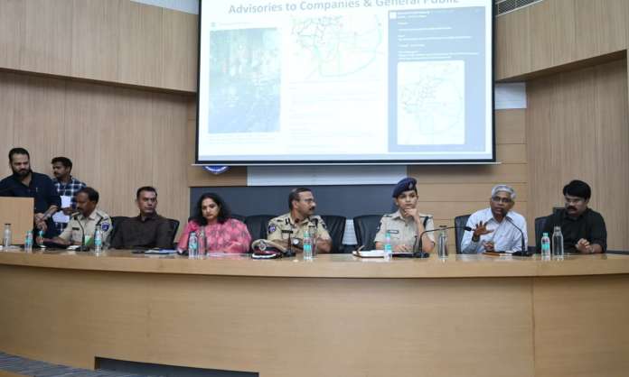 Cyberabad Police and Municipal Corporation Meet IT Companies to Review Monsoon Traffic Management