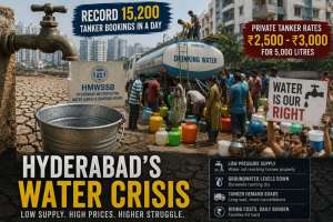 Hyderabad’s Worst Water Crisis in Years? Tanker Demand Hits Record High as Residents Struggle for Supply