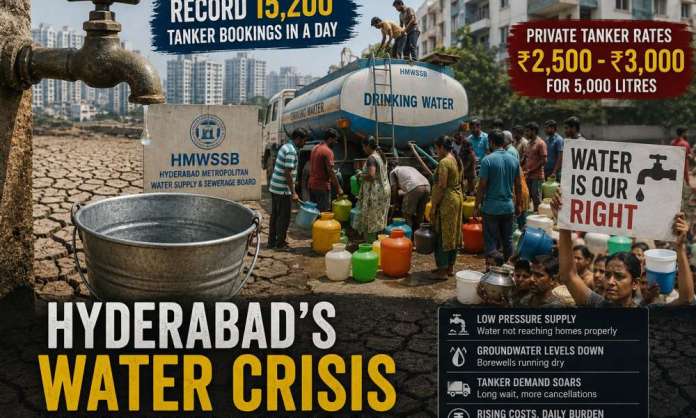 Hyderabad’s Worst Water Crisis in Years? Tanker Demand Hits Record High as Residents Struggle for Supply