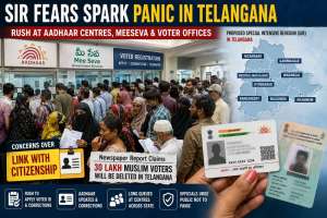 SIR Fears Trigger Panic Across Telangana: Rush at Aadhaar Centres and MeeSeva Offices
