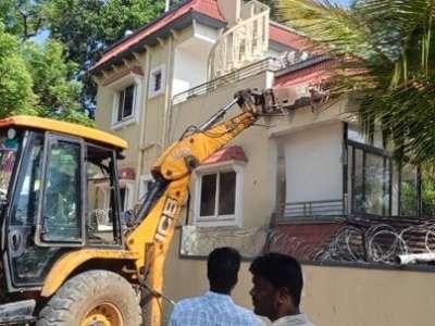 Illegal School Building Demolished on Musi Floodplain in Narsingi