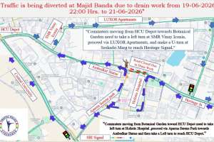 Majid Banda Road Closure: Traffic Diversions in Place for Drain Work Until June 21