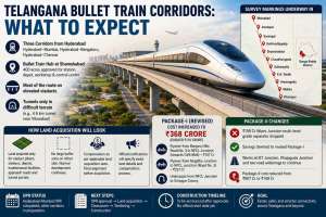 Telangana Bullet Train Corridors: What Land Acquisition Will Look Like, Which Villages Are Being Surveyed, and What Farmers Can Expect