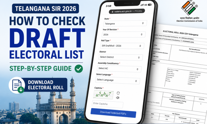 How to Check Telangana SIR 2026 Draft Electoral Roll Online