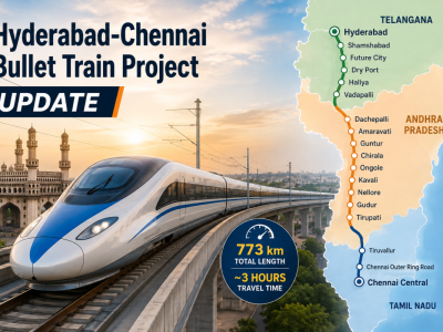 Hyderabad–Chennai Bullet Train Route Gets Major Update; Amaravati and Tirupati on Proposed Corridor