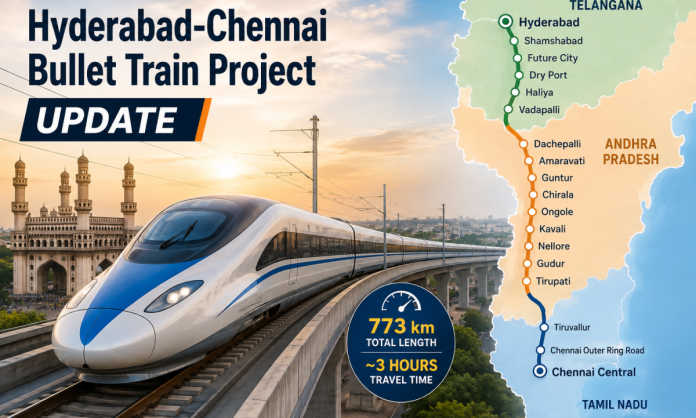 Hyderabad–Chennai Bullet Train Route Gets Major Update; Amaravati and Tirupati on Proposed Corridor