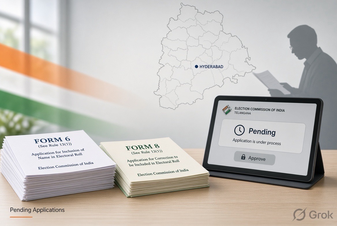 Form 6 and Form 8 Applications Delayed in Telangana After SIR Process