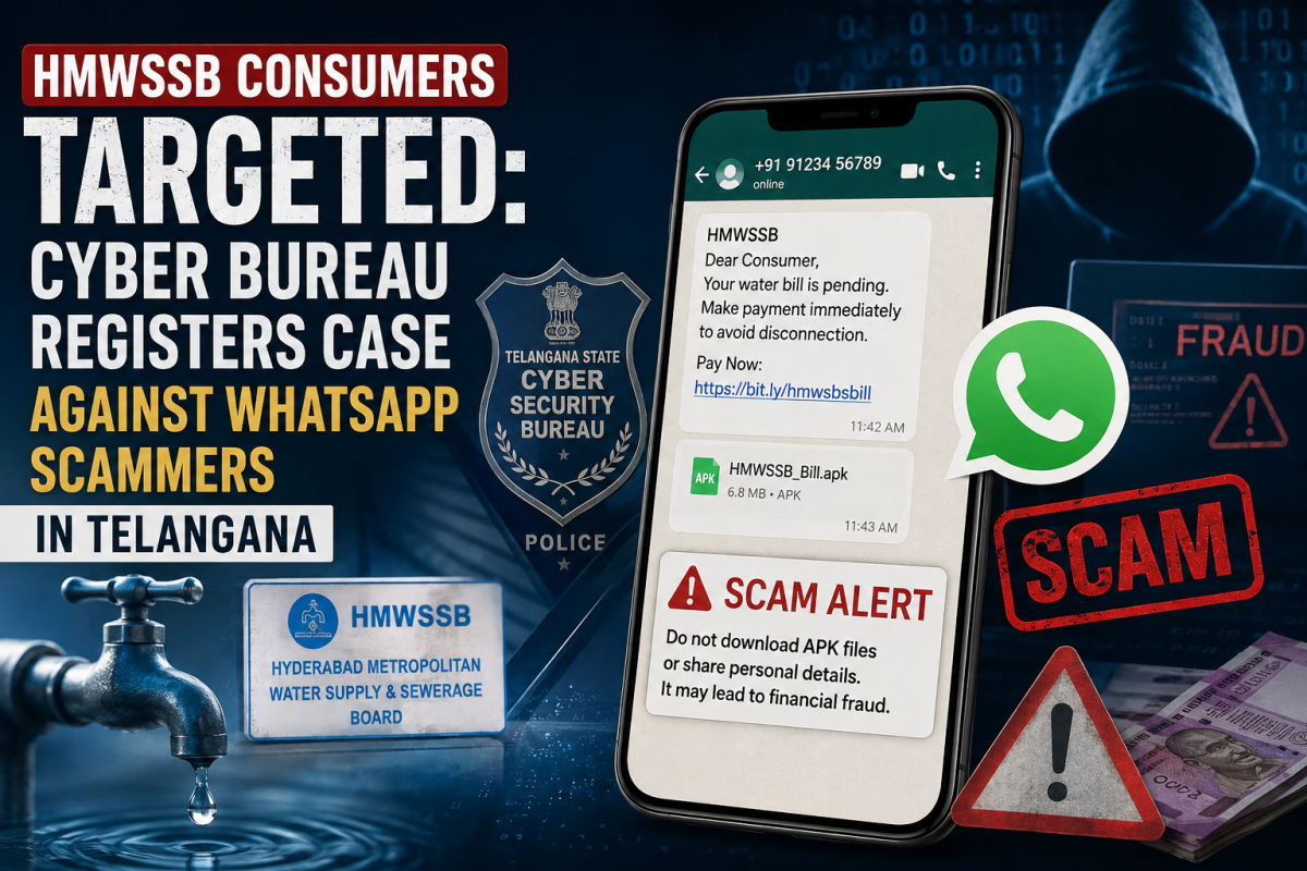 HMWSSB Consumers Targeted: Cyber Bureau Registers Case Against WhatsApp Scammers in Telangana