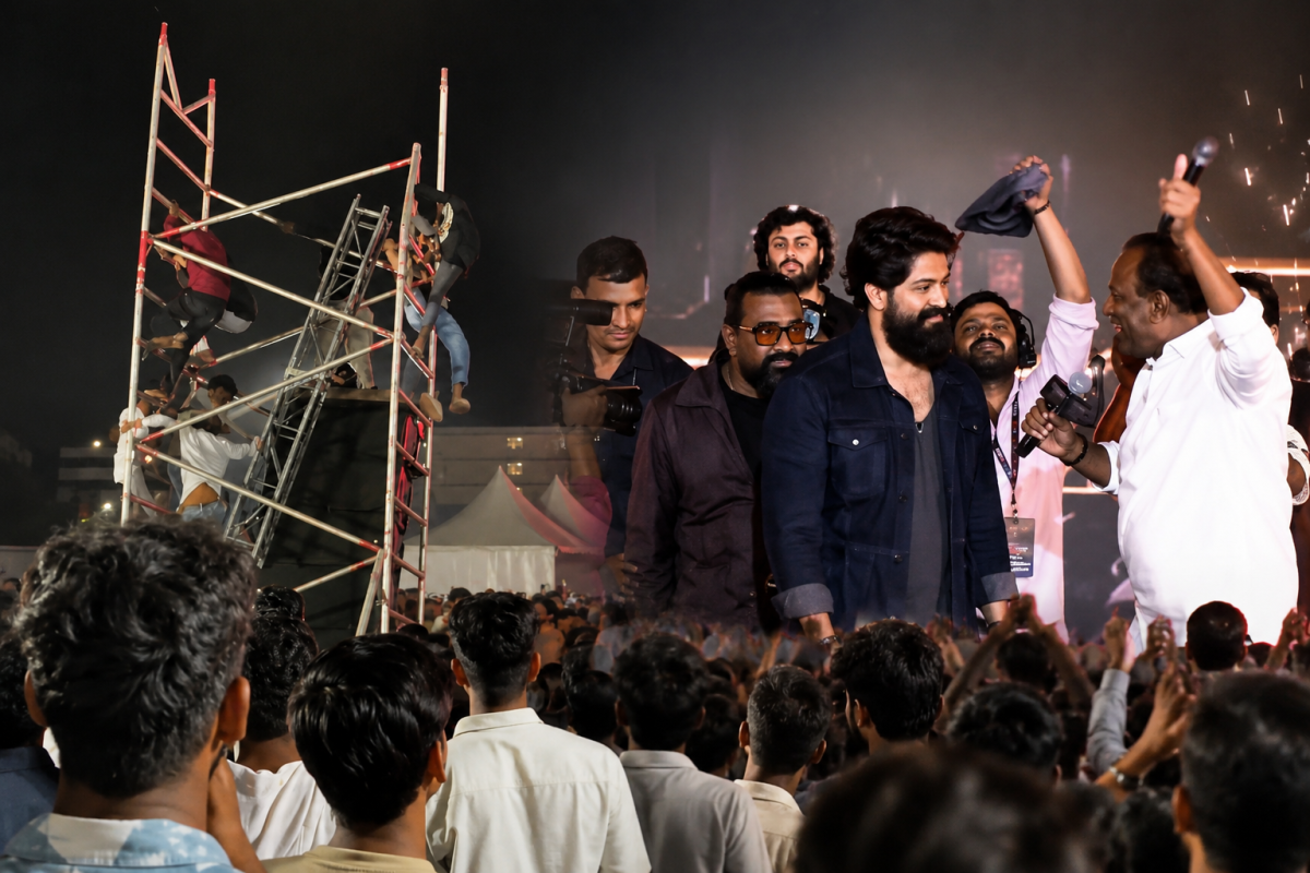 Yash’s Toxic Pre-Release Event Turns Chaotic at Malla Reddy University Hyderabad