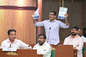 BRS Stages Mock Assembly at Telangana Bhavan, Takes Dig at CM Revanth Reddy