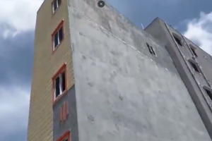 Four-Story Building Leans Dangerously in Gachibowli NTR Nagar, Residents Evacuated