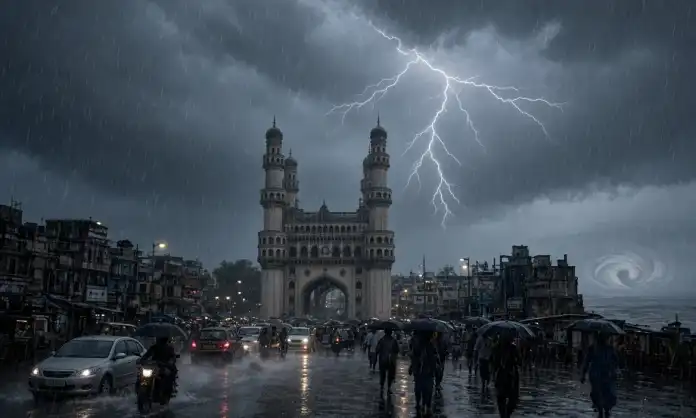 Cyclone Arnab Brings Rain And Thunderstorms To Telangana On October 28; Hyderabad Likely Spared